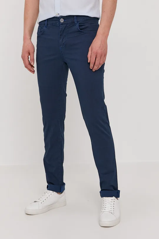 granatowy Trussardi Jeans Spodnie Męski