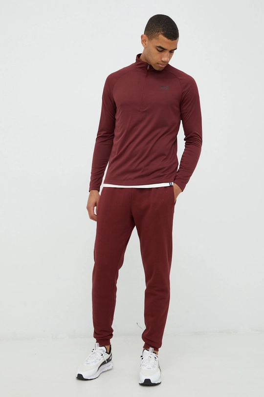 Nohavice Under Armour burgundské