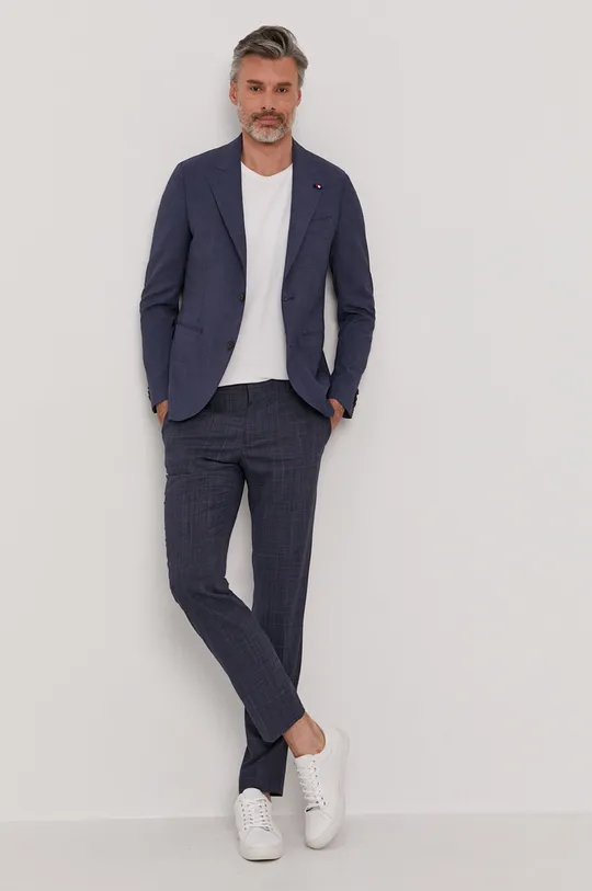 Παντελόνι Tommy Hilfiger Tailored σκούρο μπλε