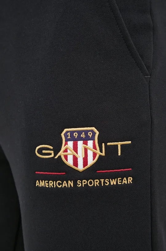 czarny Gant Spodnie 2049005