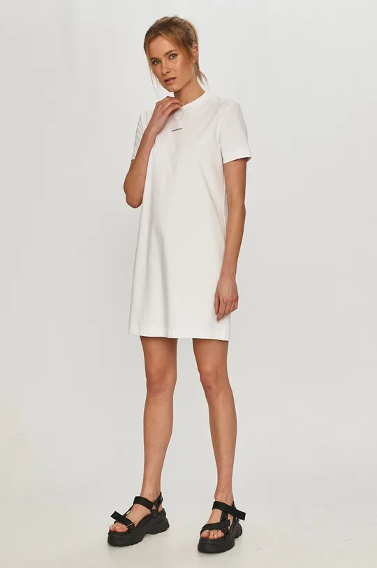 Calvin Klein Jeans - Sukienka J20J215654.4891 biały