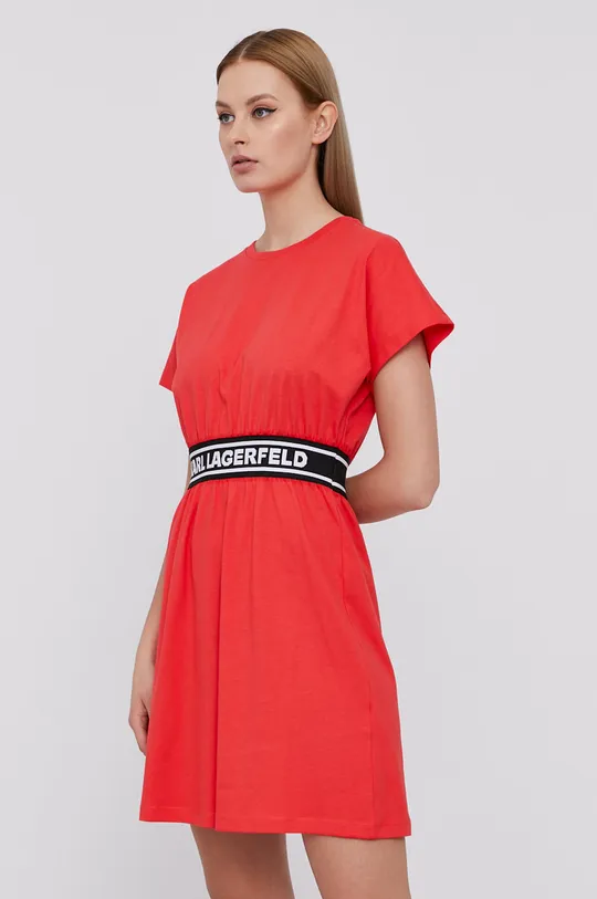 červená Šaty Karl Lagerfeld Dámsky