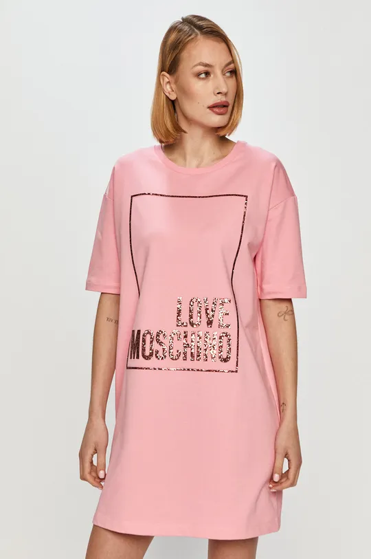 ružová Love Moschino - Šaty