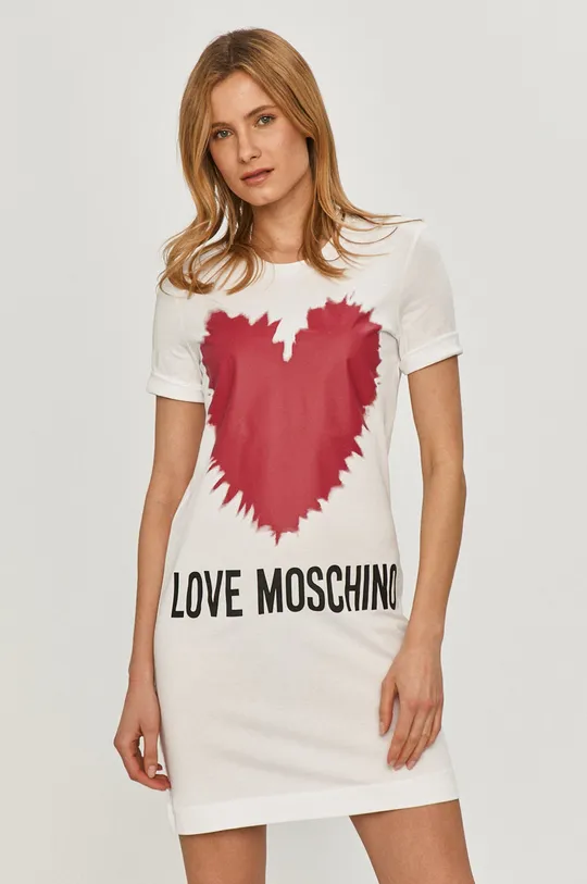 biały Love Moschino Sukienka Damski