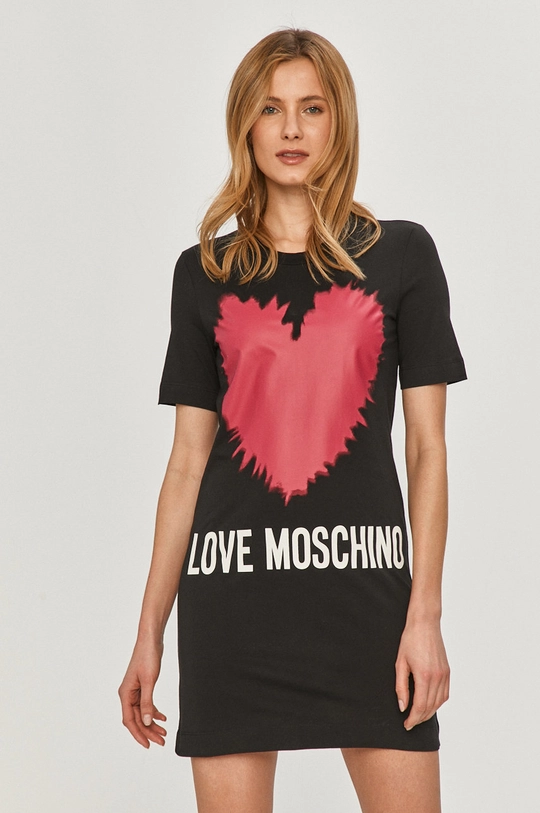 czarny Love Moschino Sukienka Damski