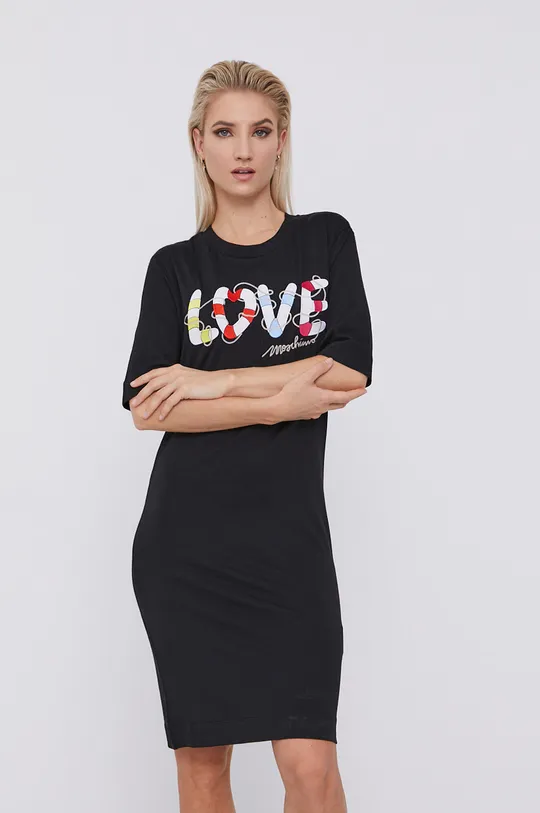 czarny Love Moschino Sukienka Damski