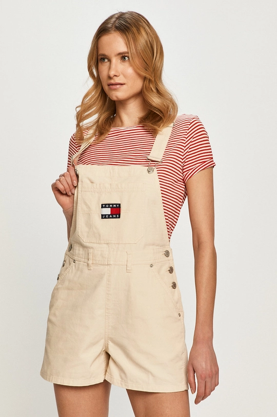 beżowy Tommy Jeans - Ogrodniczki DW0DW09917.4891 Damski