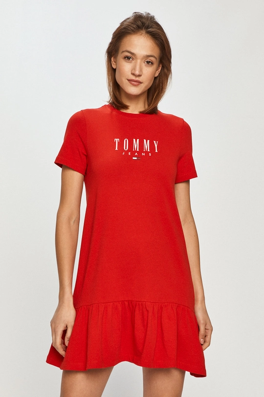 červená Tommy Jeans - Šaty Dámsky