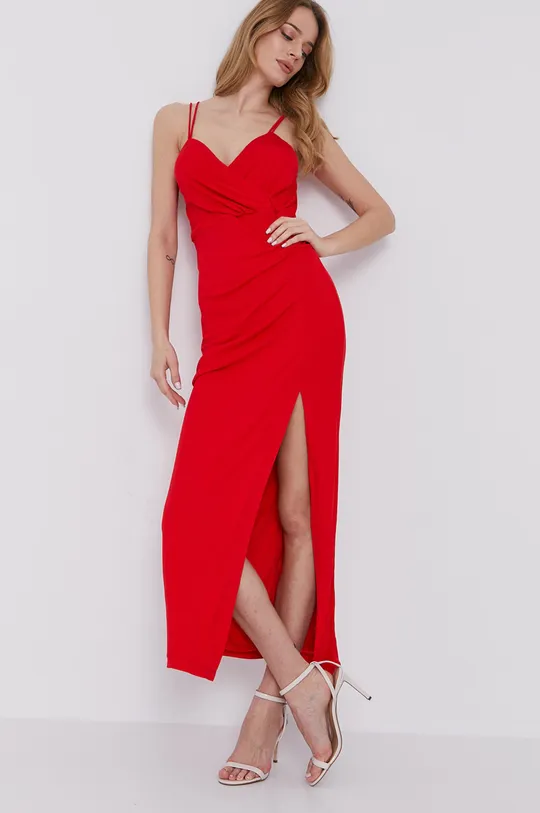 czerwony Bardot Sukienka Damski