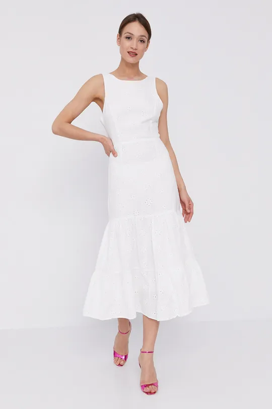 Φόρεμα Bardot λευκό