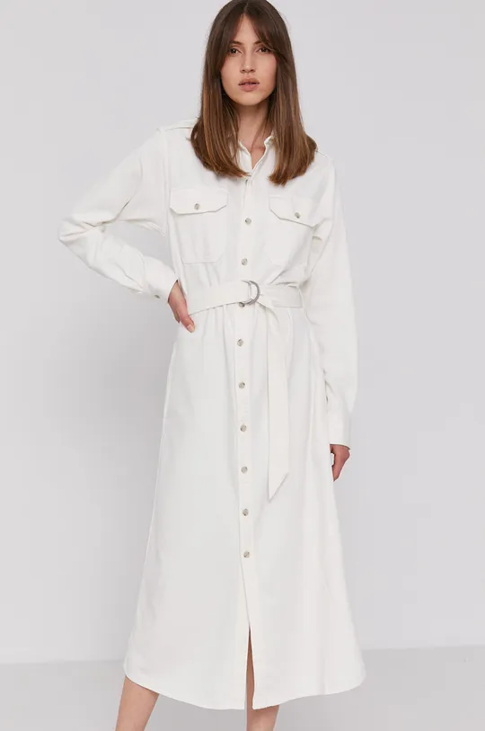 biela Rifľové šaty Polo Ralph Lauren Dámsky