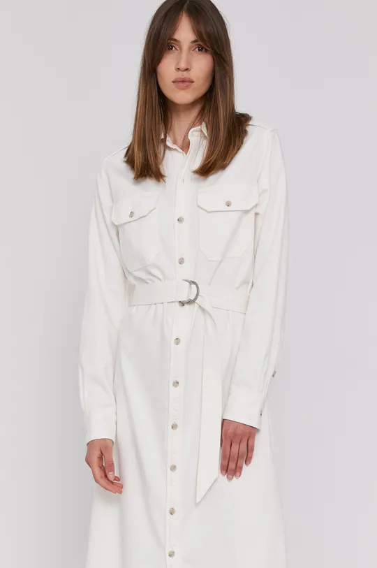 biela Rifľové šaty Polo Ralph Lauren