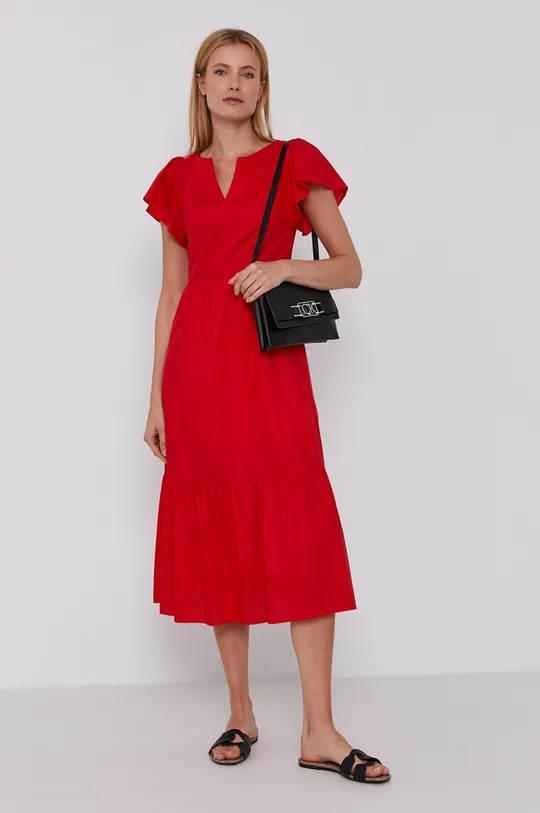 červená Šaty Sisley Dámsky