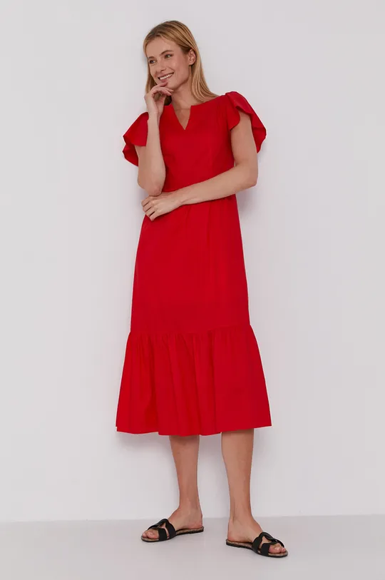 czerwony Sisley Sukienka