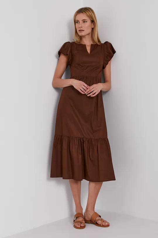 brązowy Sisley Sukienka