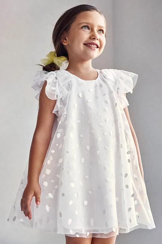 biały Mayoral - Sukienka dziecięca Dziewczęcy