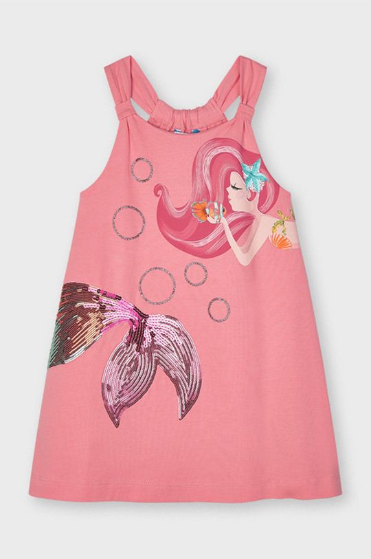 Mayoral - Dívčí šaty ostrá růžová