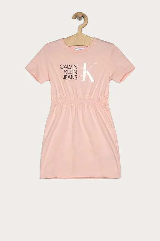 różowy Calvin Klein Jeans - Sukienka dziecięca 104-176 cm IG0IG00913.4891 Dziewczęcy