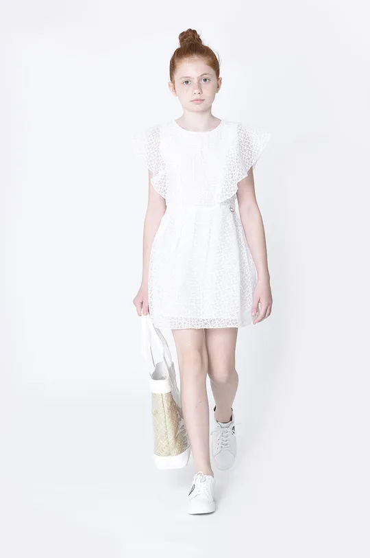 biela Karl Lagerfeld - Dievčenské šaty Dievčenský