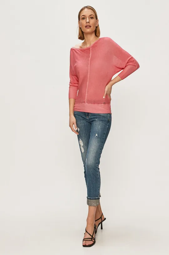 Guess - Sweter różowy