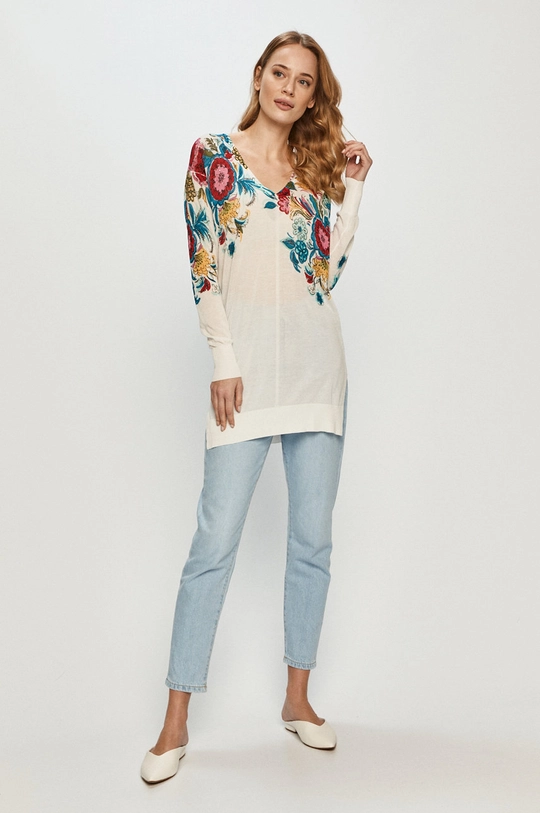 Desigual - Sweter 21SWJF68 biały