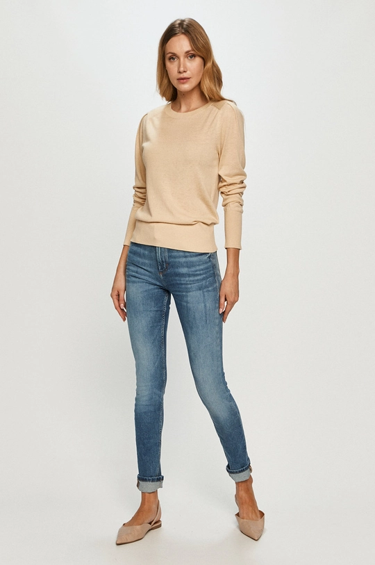 Dkny Sweter P1LS2HD5 beżowy