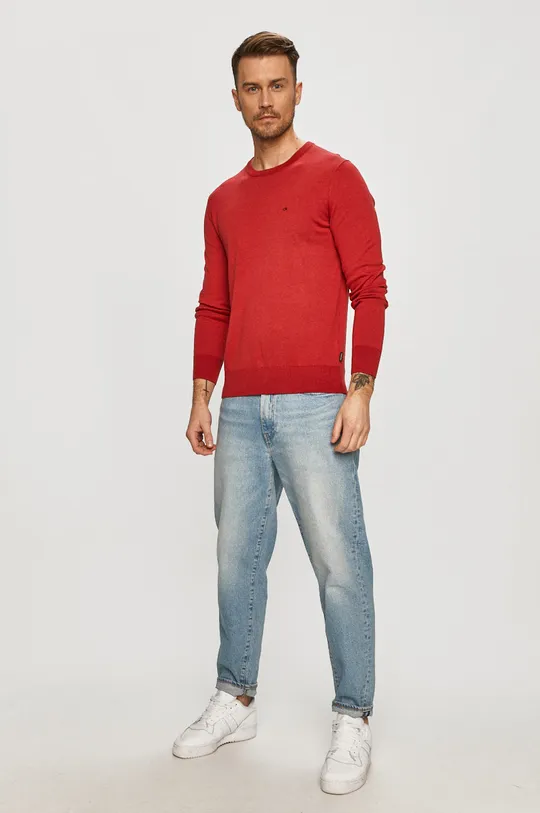 Calvin Klein - Sweter czerwony