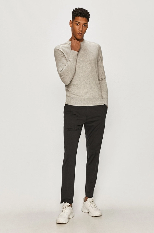 AllSaints - Sweter HARLEN CREW szary