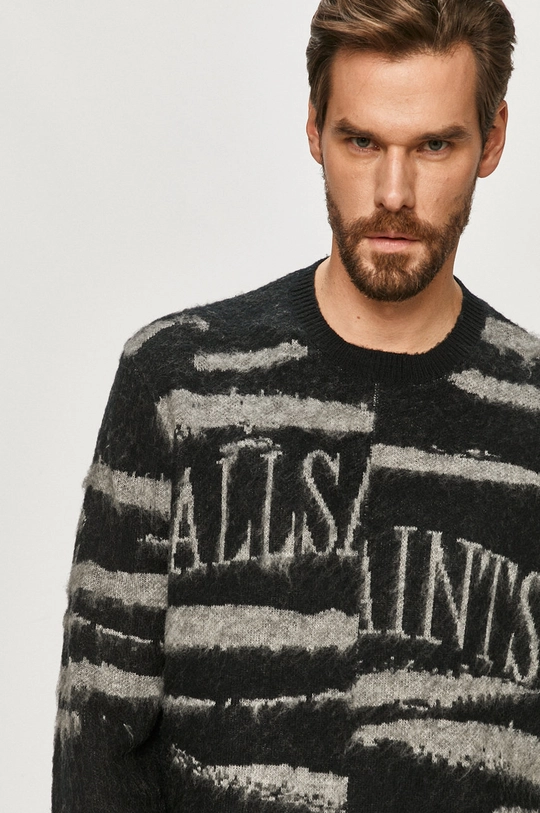 czarny AllSaints – Sweter TURE SAINTS CREW Męski