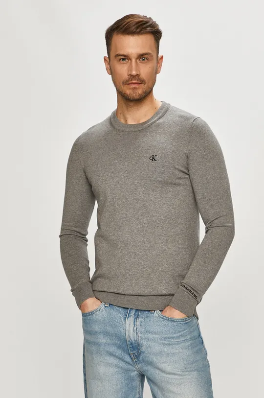szary Calvin Klein Jeans - Sweter J30J317118.4891 Męski