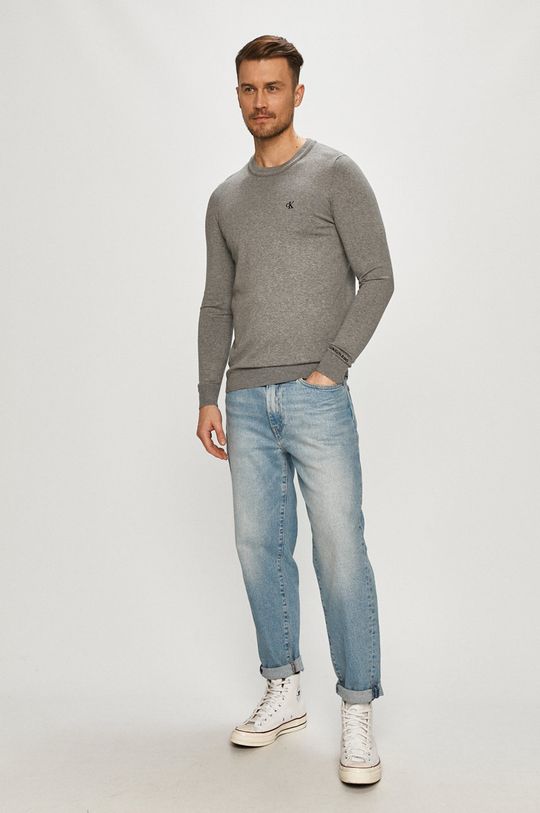 Calvin Klein Jeans - Пуловер сив