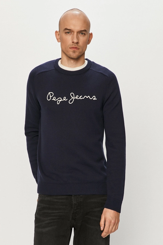 granatowy Pepe Jeans Sweter Męski