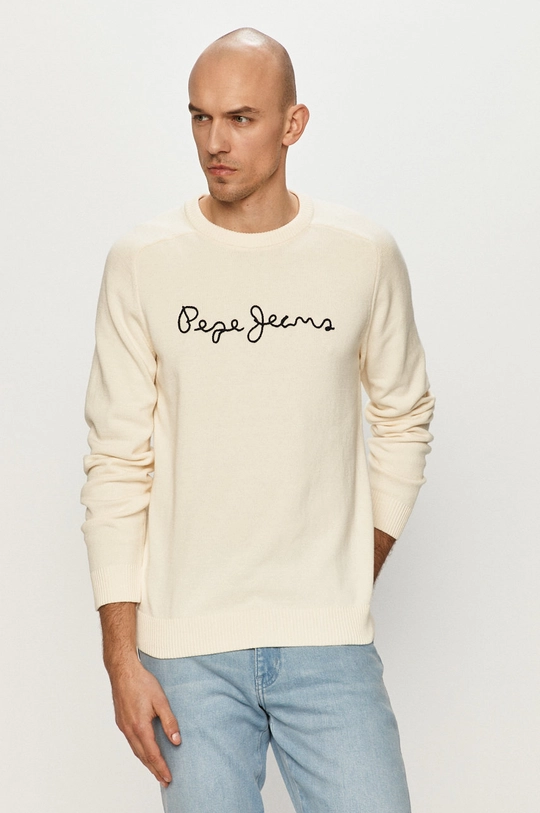 beżowy Pepe Jeans Sweter Męski