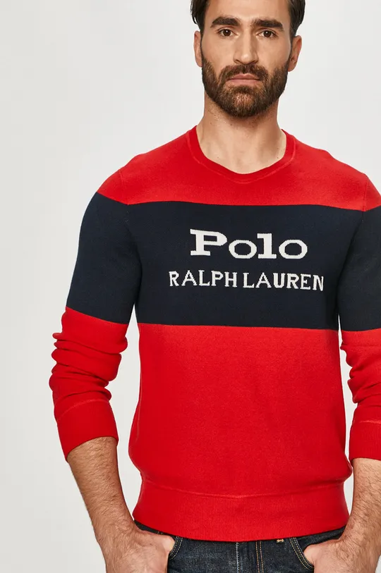 czerwony Polo Ralph Lauren - Sweter 710828779001