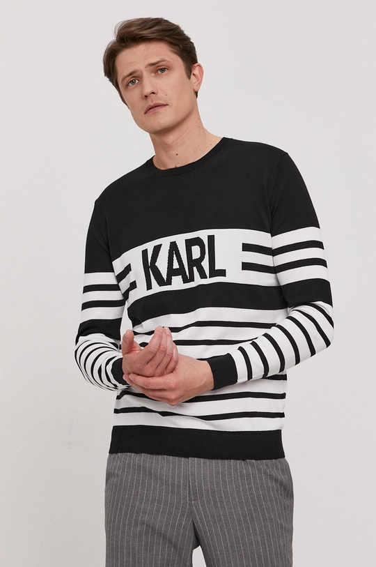 czarny Karl Lagerfeld Sweter 511306.655041 Męski