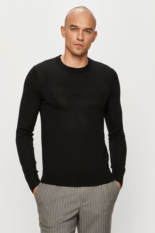 czarny Armani Exchange - Sweter 3KZM1D.ZMS8Z Męski