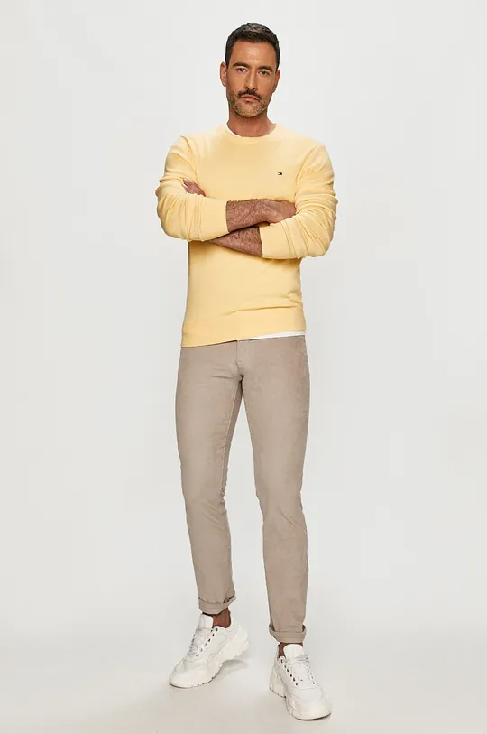 Tommy Hilfiger - Sweter żółty