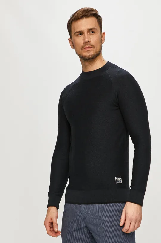 granatowy Scotch & Soda - Sweter Męski