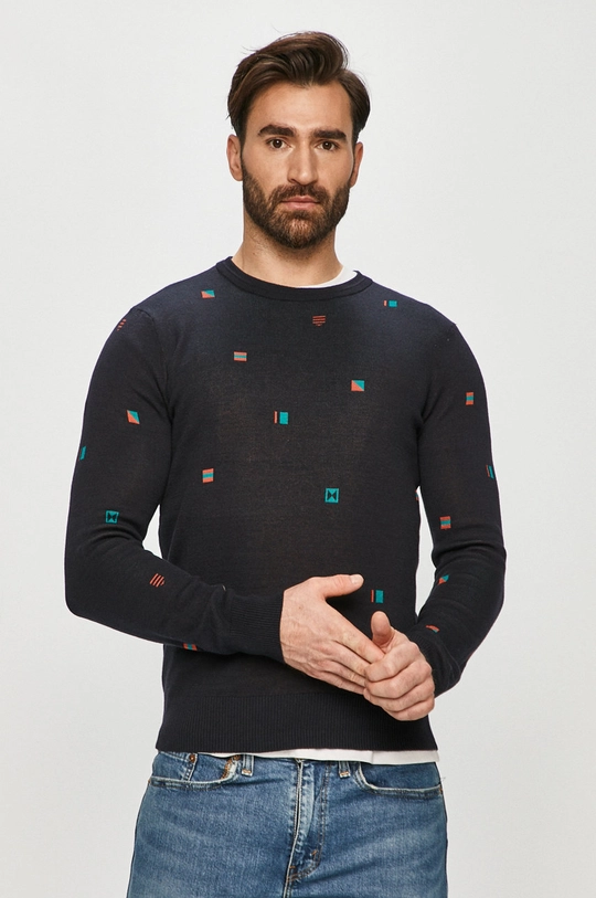 granatowy Scotch & Soda - Sweter Męski