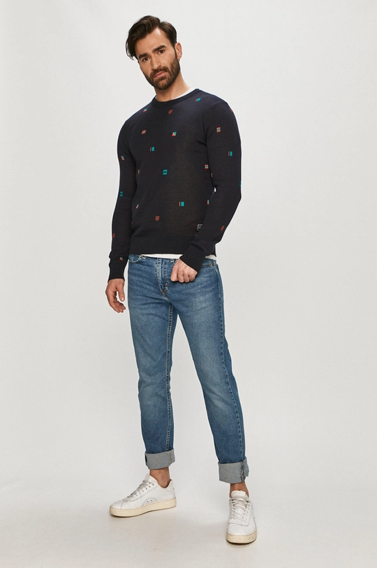 Scotch & Soda - Sweter granatowy