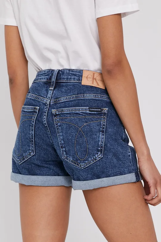 Rifľové krátke nohavice Calvin Klein Jeans  99% Bavlna, 1% Elastan