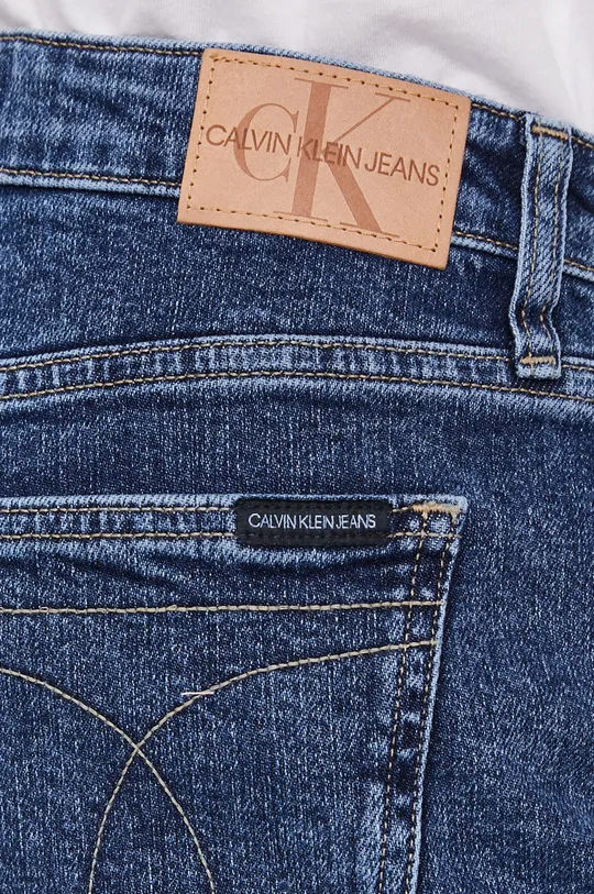 Rifľové krátke nohavice Calvin Klein Jeans Dámsky