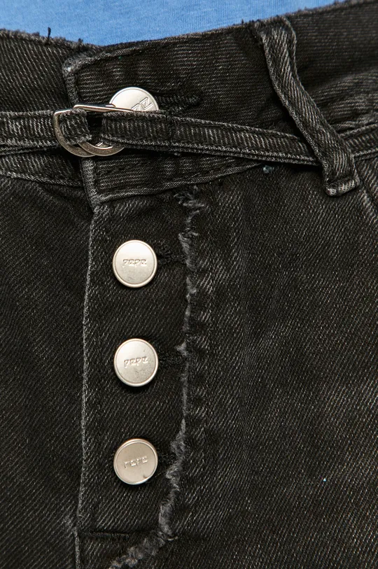 čierna Pepe Jeans - Rifľové krátke nohavice Bonita Destroy