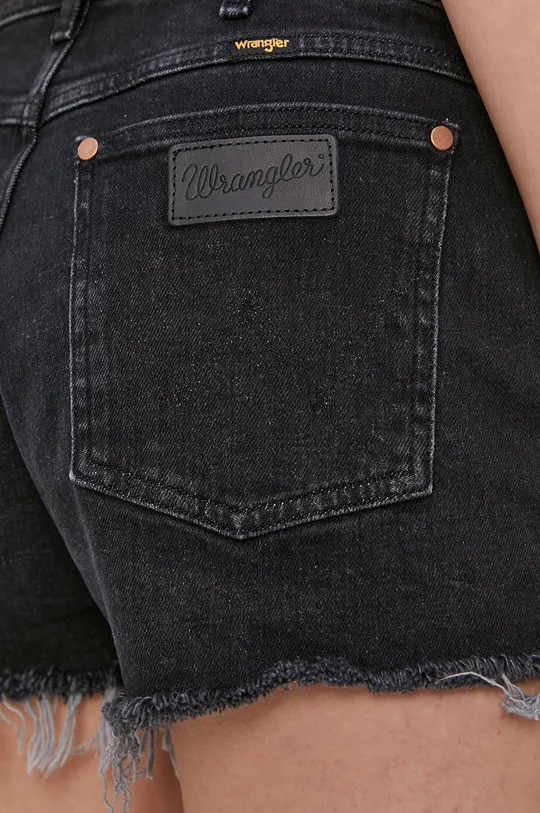 czarny Wrangler Szorty jeansowe