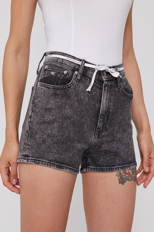 szürke Calvin Klein Jeans farmer rövidnadrág Női