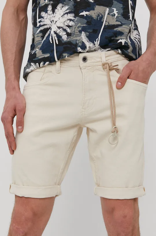 béžová Rifľové krátke nohavice Tom Tailor Pánsky