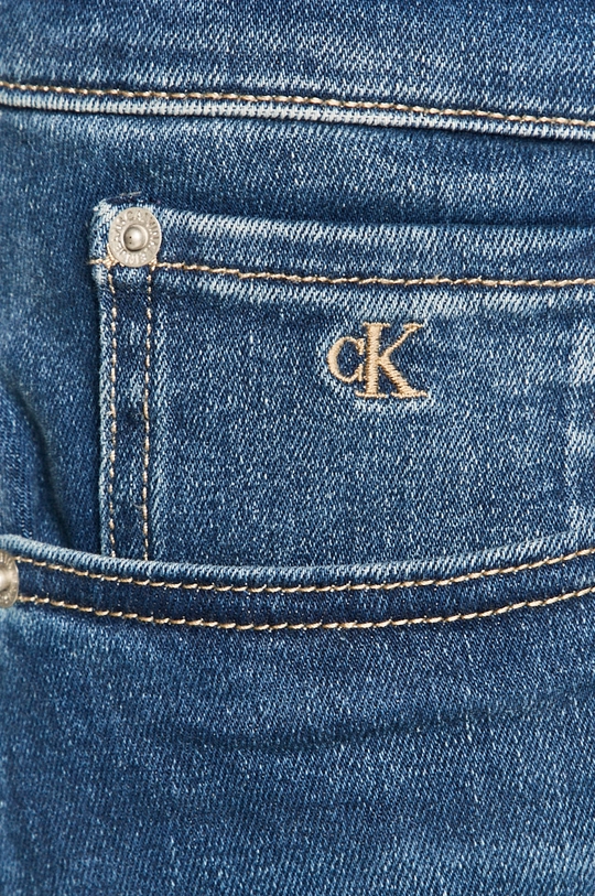 tmavomodrá Calvin Klein Jeans - Rifľové krátke nohavice