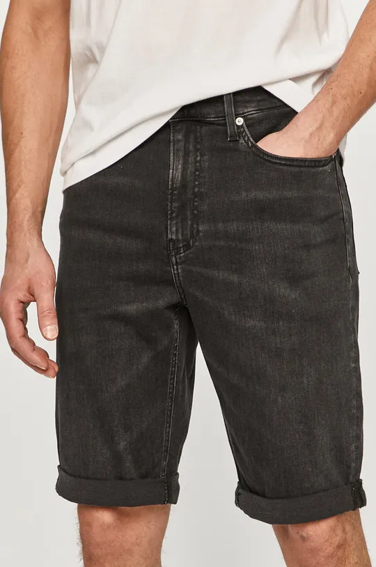 czarny Calvin Klein Jeans - Szorty jeansowe J30J318034.4891 Męski