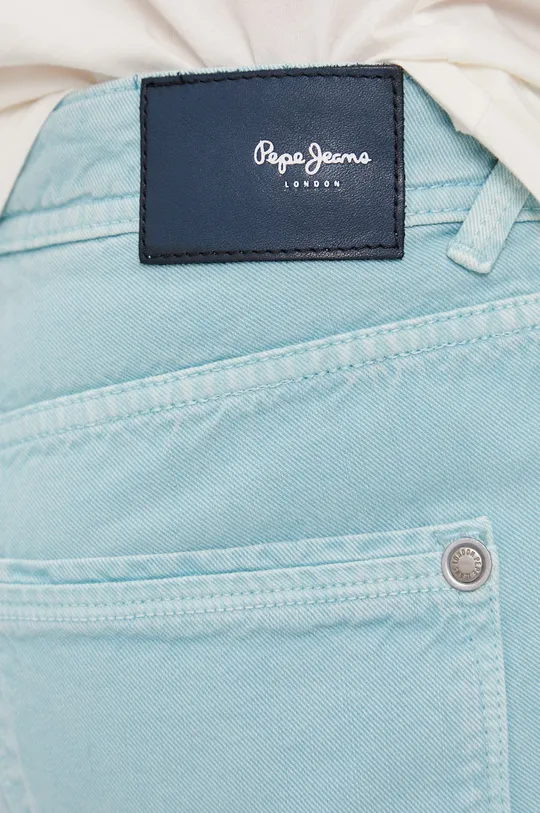 tyrkysová Rifľové krátke nohavice Pepe Jeans Stanley