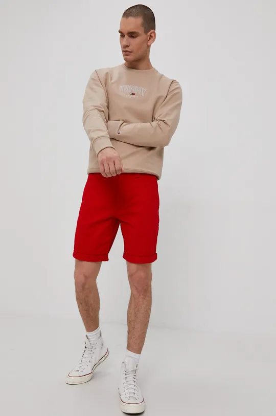 Tommy Jeans rövidnadrág piros